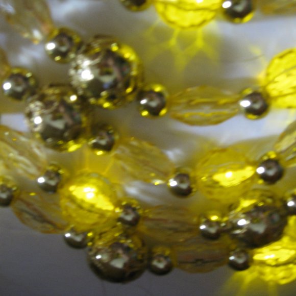 LED Lighted Bead Christmas Garland Amber Lights Meil Creations 9 Feet Battery Op - Picture 12 of 14